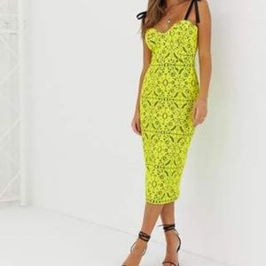 ASOS Neon Geometric Midi